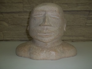 Tirelires  "Collection de bustes imitation pierre sculpté LES/THI beault-sard artisans ML (papier & pots de plastique  recyclé à 100%)