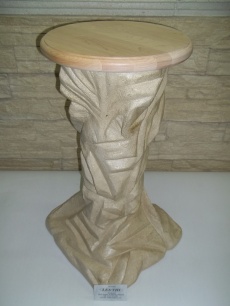 Colonne imitation pierre brute "Dessus en bois d'érable" (papier recyclé à 100%) fabriqué par artisan ML LES/THI beault-sard .