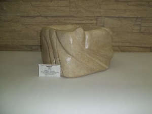 Cache pot imitation pierre brute fabriqué par artisan CT (papier recyclé à 100%)  LES/THI beault-sard.