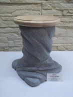 RECTO Colonne imitation pierre brute "Dessus en bois d'érable" (papier recyclé à 100%) fabriqué par artisan CT LES/THI beault-sard .