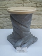 VERSO Colonne imitation pierre brute ""Dessus en bois d'érable" (papier recyclé à 100%) fabriqué par artisan CT LES/THI beault-sard .