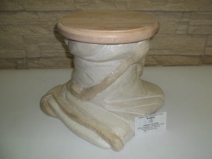 VERSO Colonne imitation pierre brute "Dessus en bois d'érable" (papier recyclé à 100%) fabriqué par artisan CT LES/THI beault-sard .