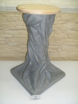 VERSO Colonne imitation pierre brute ""Dessus en bois d'érable" (papier recyclé à 100%) fabriqué par artisan ML LES/THI beault-sard .