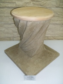 RECTO Colonne imitation pierre brute ""Dessus en bois d'érable" (papier recyclé à 100%) fabriqué par artisan ML LES/THI beault-sard .